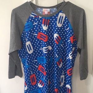 4th of July LulaRoe Randy T-shirt